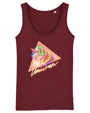 Neon Unicorn Sign Burgundy