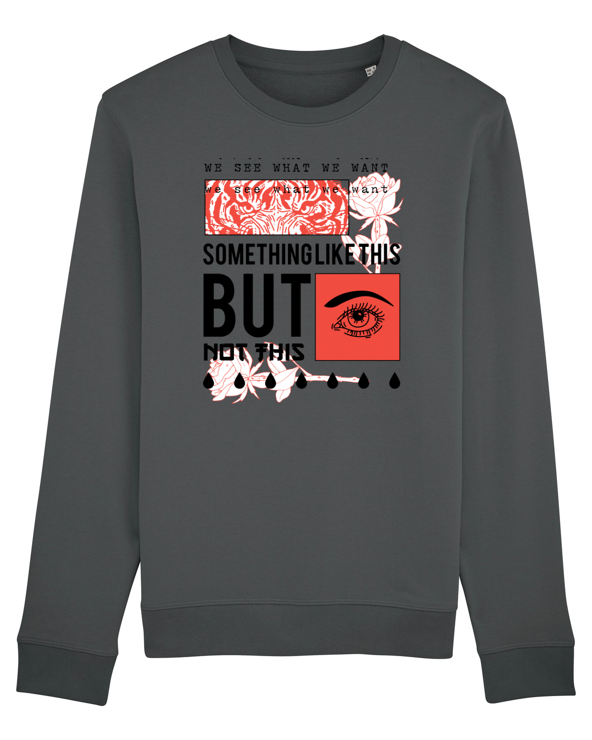 Bluză mânecă lungă Unisex Rise Anthracite