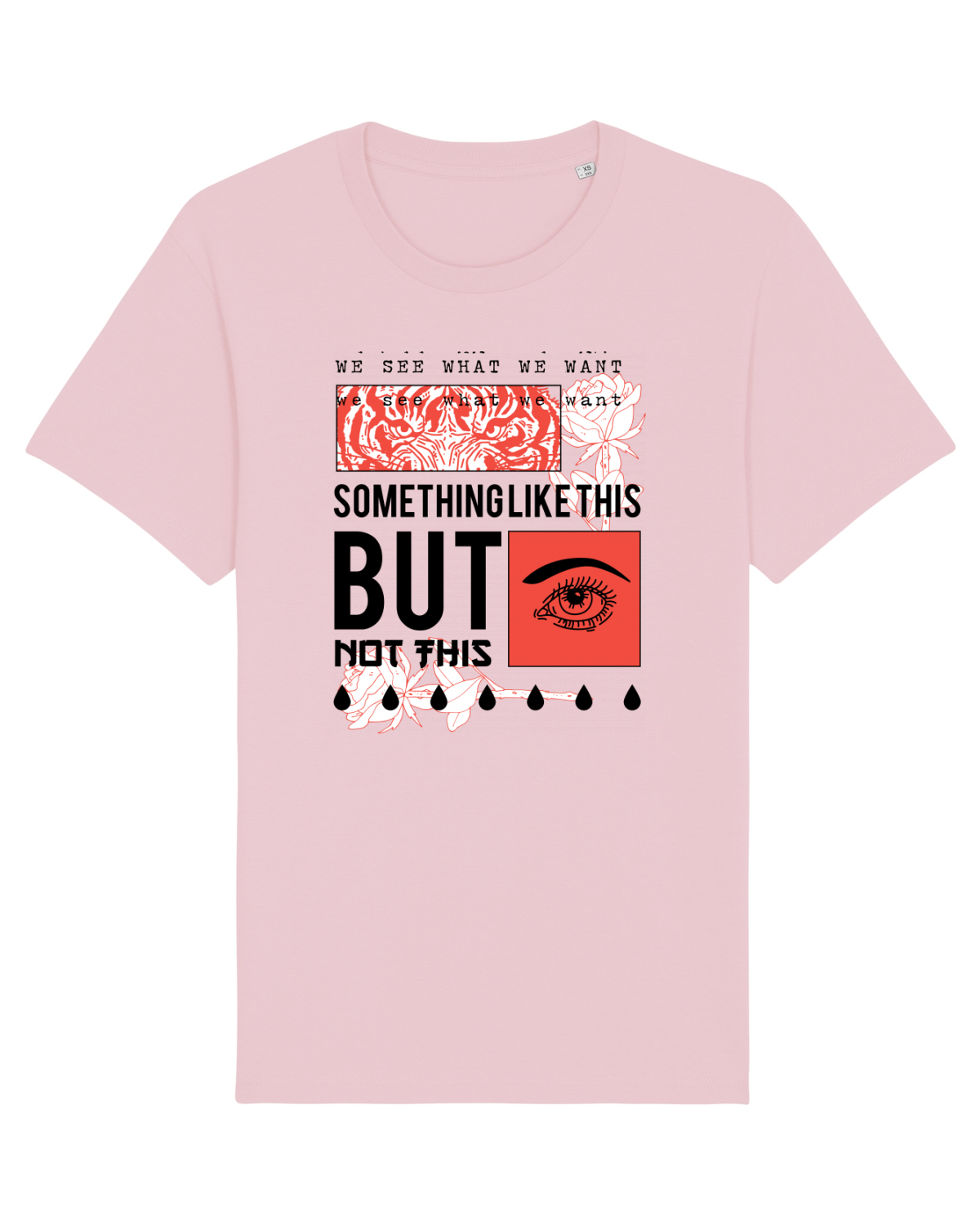 Tricou mânecă scurtă Unisex Rocker Cotton Pink