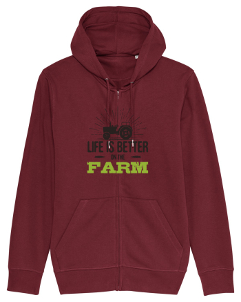 Life is better on the Farm Burgundy