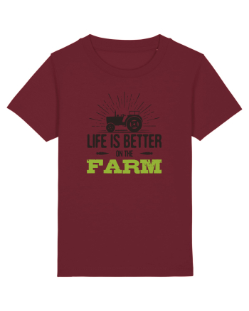 Life is better on the Farm Burgundy