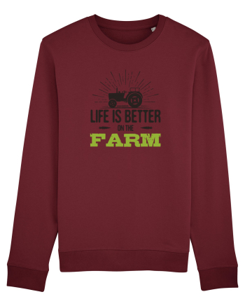 Life is better on the Farm Burgundy