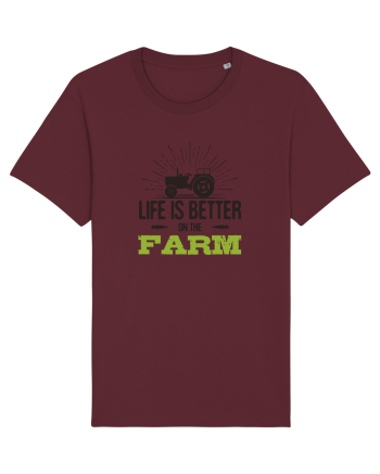 Life is better on the Farm Burgundy