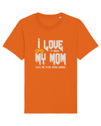 I love Mom Bright Orange