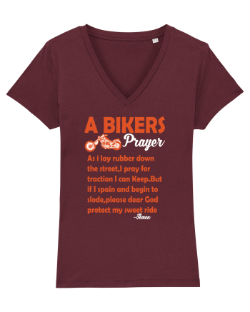 A biker Prayer Burgundy