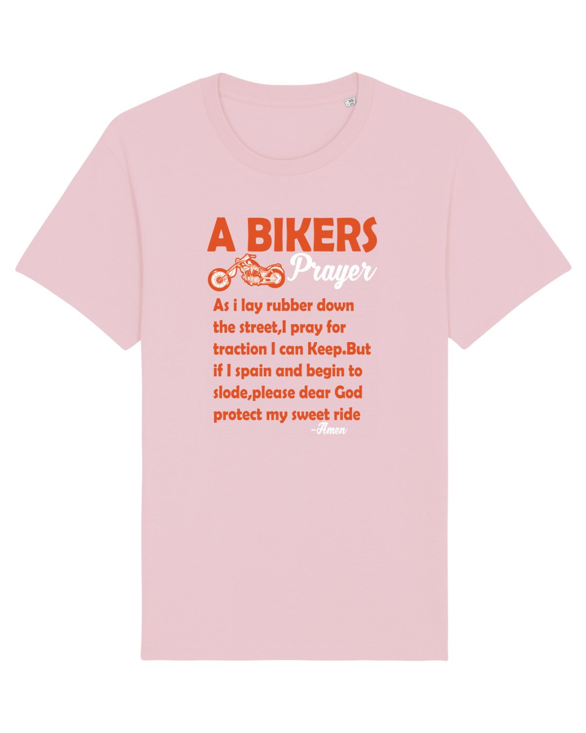 Tricou mânecă scurtă Unisex Rocker Cotton Pink