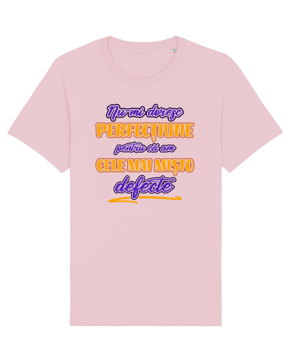 Tricou mânecă scurtă Unisex Rocker Cotton Pink