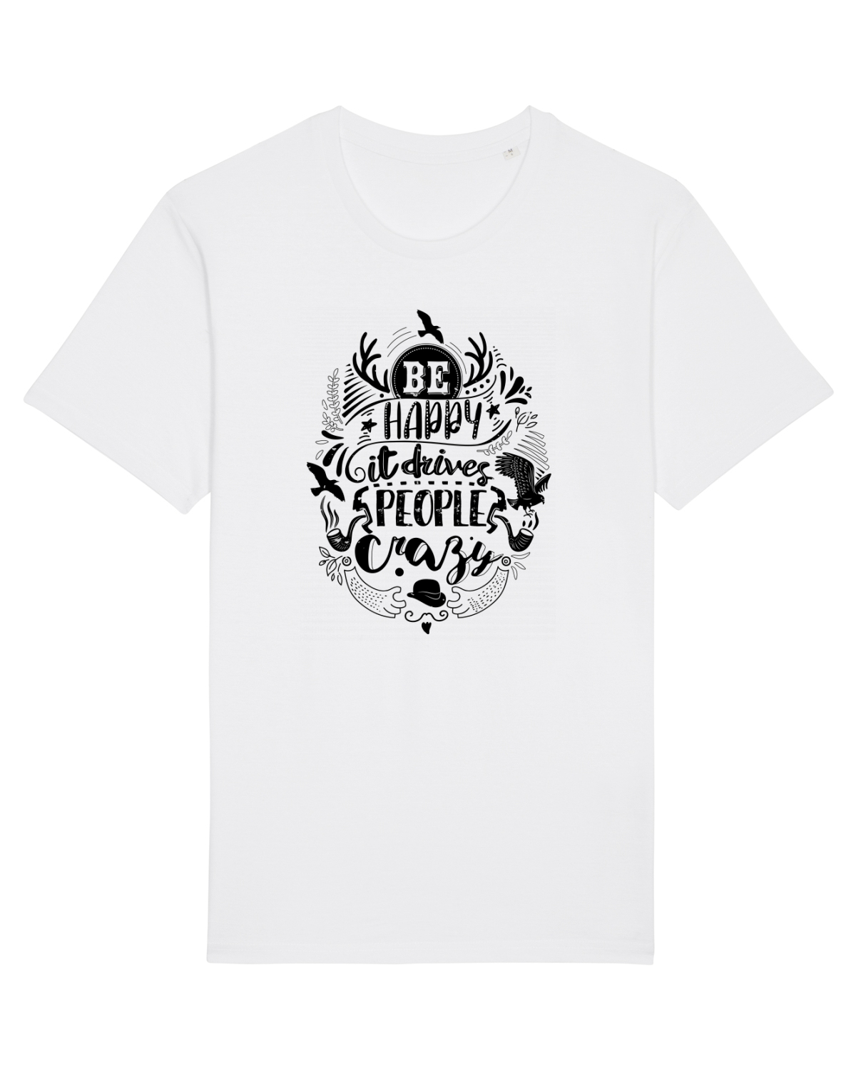 Tricou mânecă scurtă Unisex Rocker White