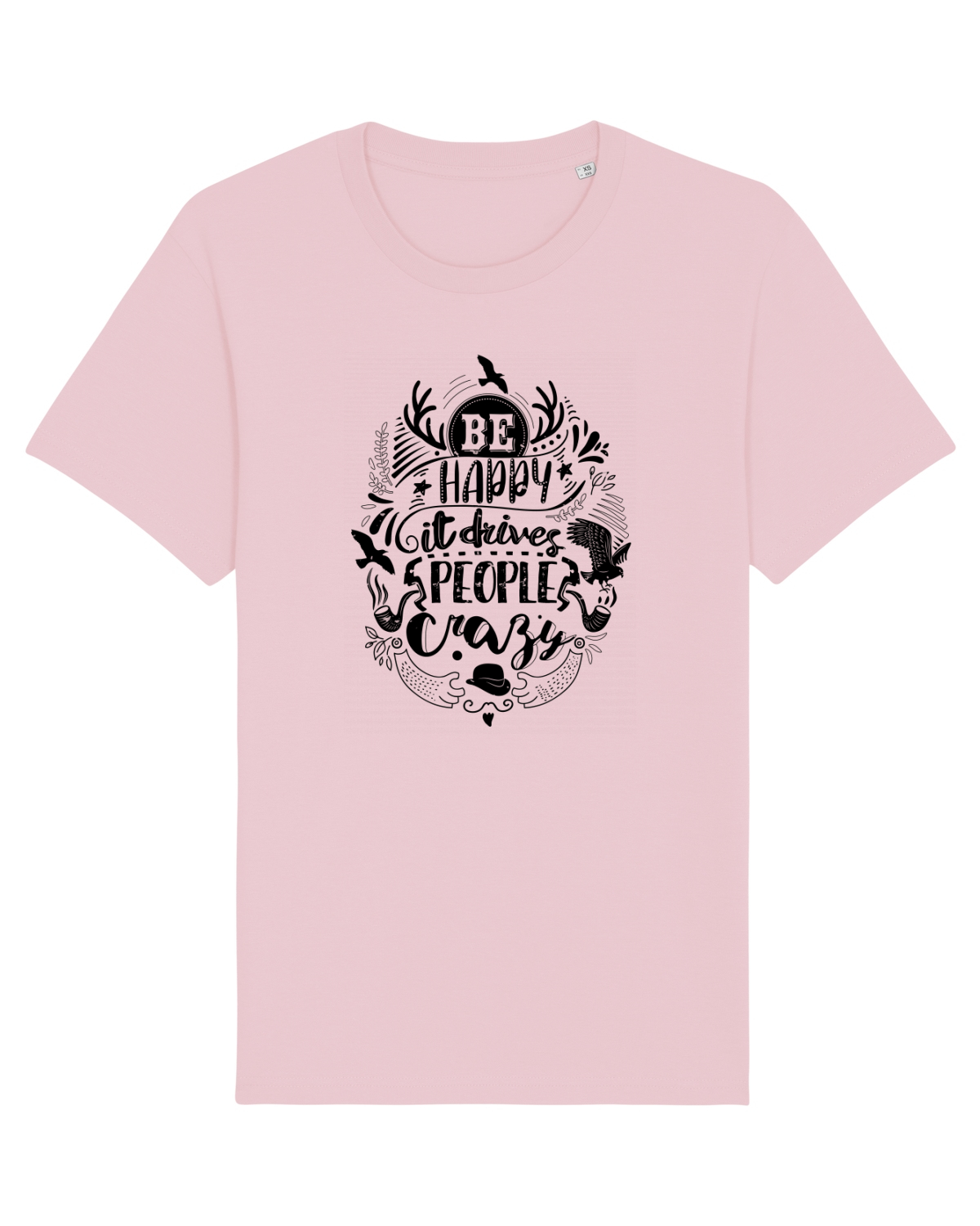 Tricou mânecă scurtă Unisex Rocker Cotton Pink