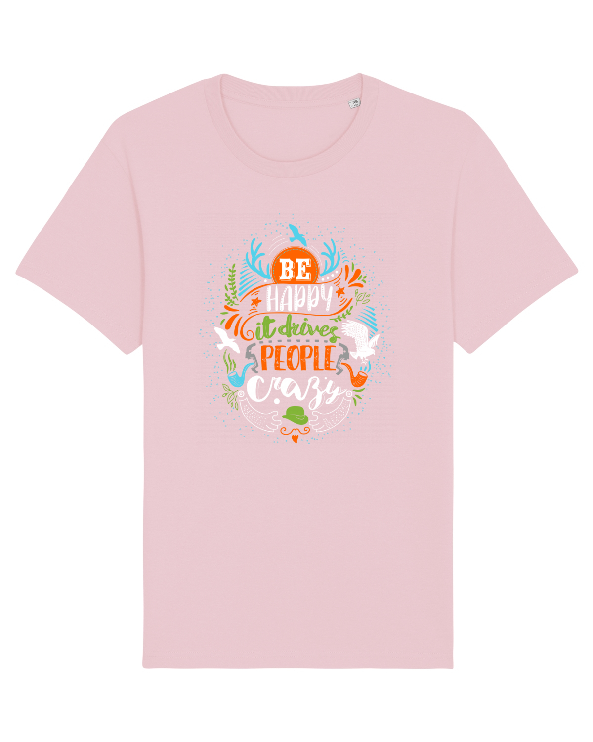 Tricou mânecă scurtă Unisex Rocker Cotton Pink