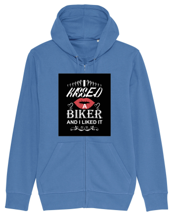 I kissed a biker white Bright Blue