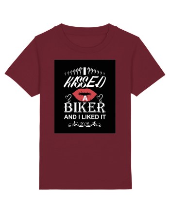 I kissed a biker white Burgundy