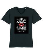 I kissed a biker white Tricou mânecă scurtă guler V Bărbat Presenter