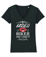 I kissed a biker Tricou mânecă scurtă guler V Damă Evoker