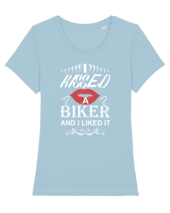 I kissed a biker Sky Blue