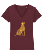 Dog Love Tricou mânecă scurtă guler V Damă Evoker