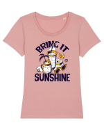 Bring it Sunshine Vara Tricou mânecă scurtă guler larg fitted Damă Expresser
