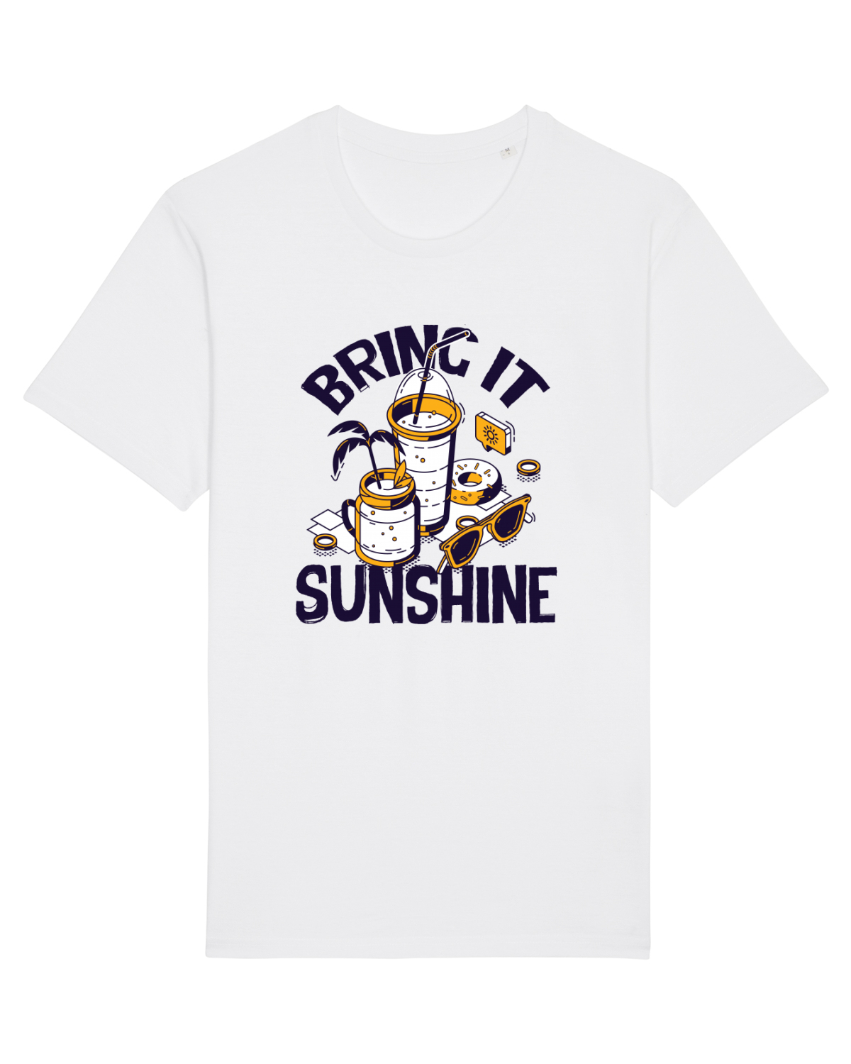 Tricou mânecă scurtă Unisex Rocker White