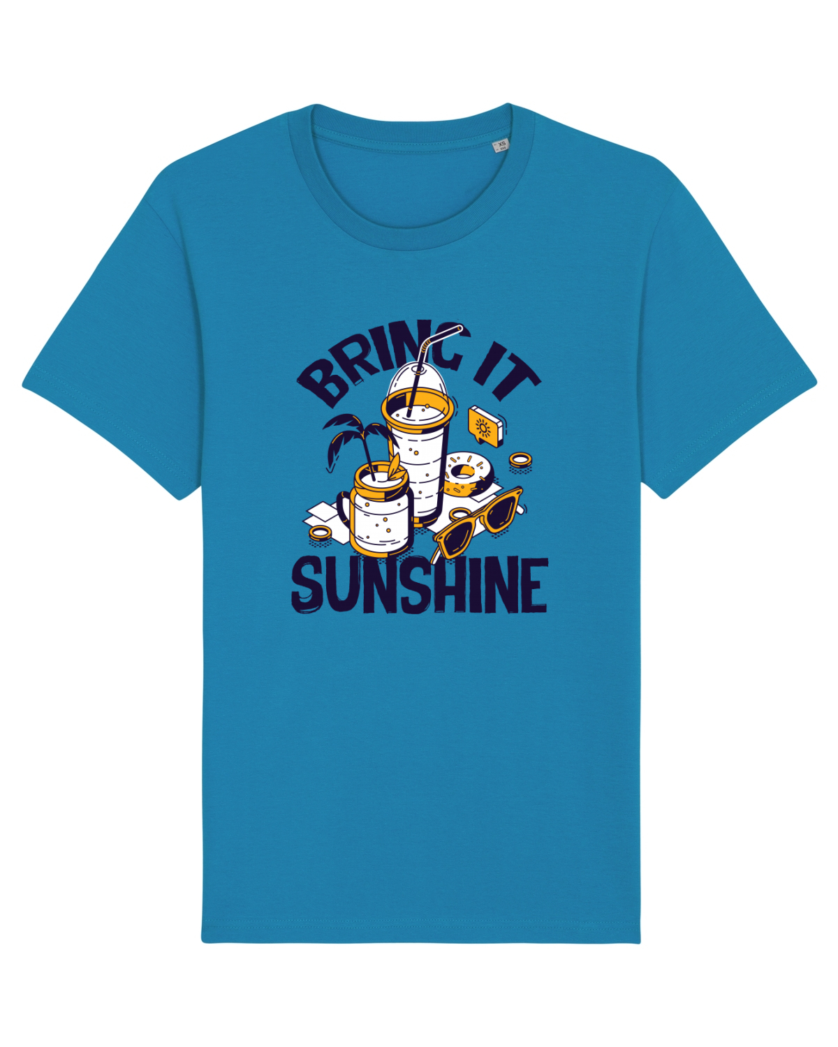 Tricou mânecă scurtă Unisex Rocker Azur