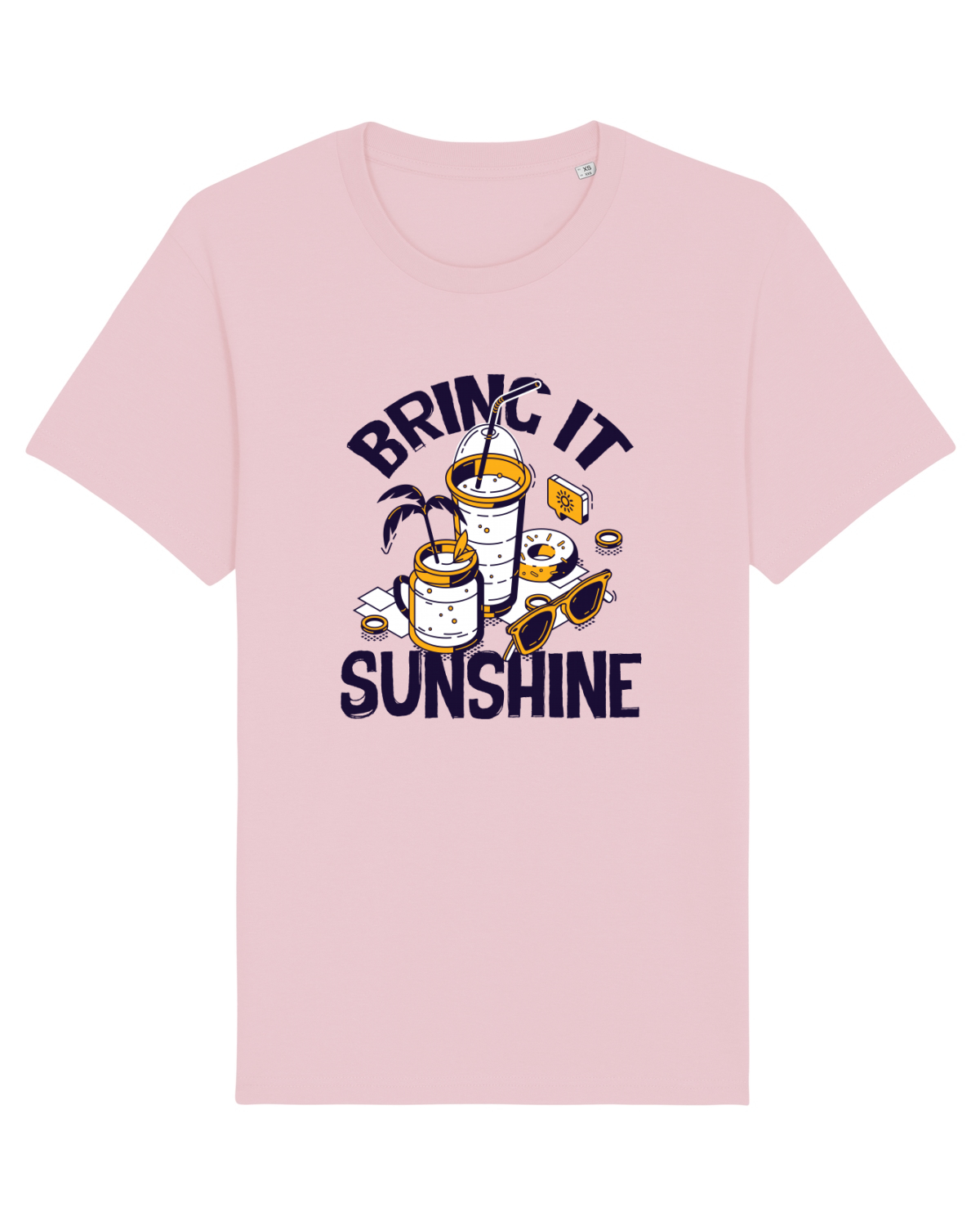 Tricou mânecă scurtă Unisex Rocker Cotton Pink