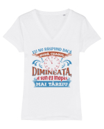 Dimineata Tricou mânecă scurtă guler V Damă Evoker