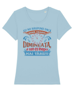 Dimineata Tricou mânecă scurtă guler larg fitted Damă Expresser