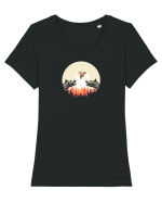 late night  Tricou mânecă scurtă guler larg fitted Damă Expresser