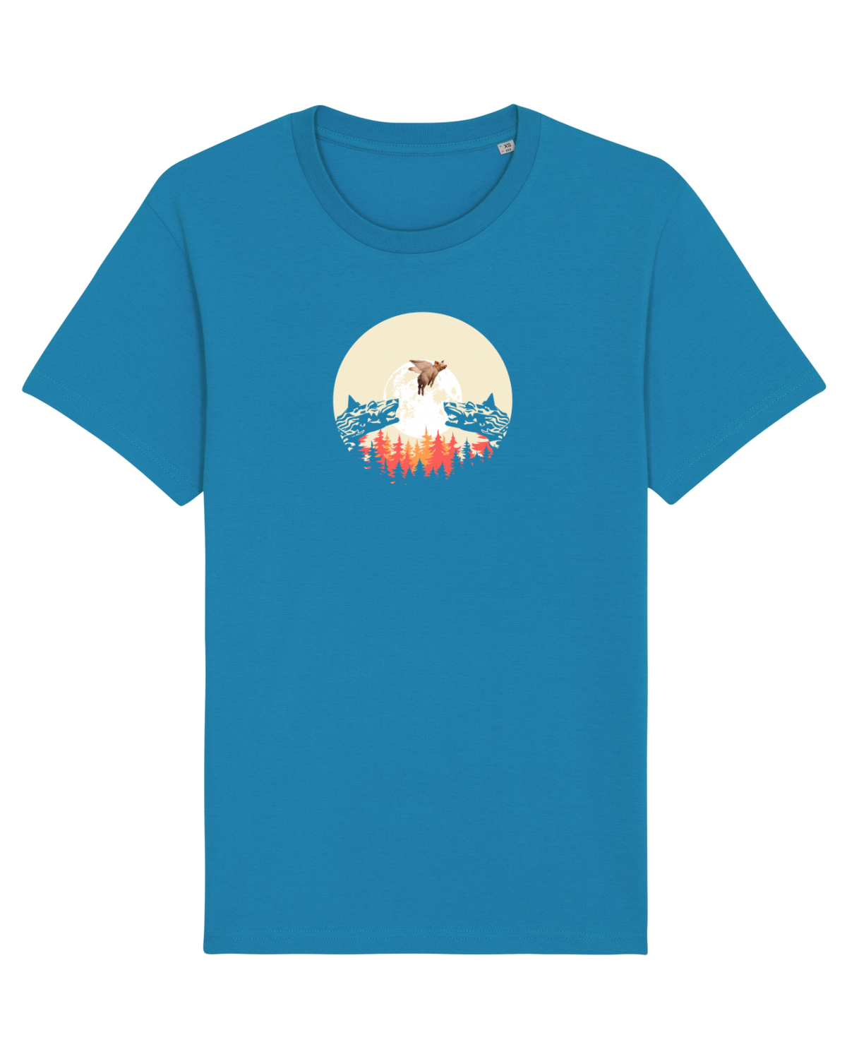Tricou mânecă scurtă Unisex Rocker Azur