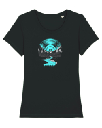 temelie mountains Tricou mânecă scurtă guler larg fitted Damă Expresser