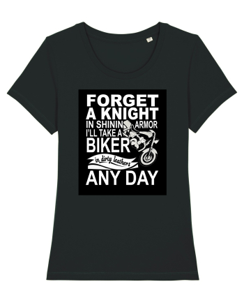 Biker in dirty leathers Black
