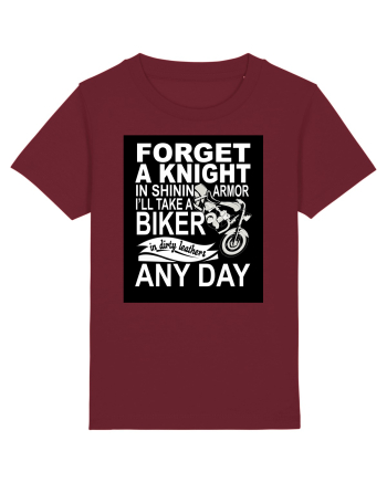 Biker in dirty leathers Burgundy