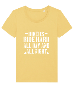 Biker Quote Tricou mânecă scurtă guler larg fitted Damă Expresser