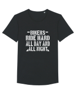 Biker Quote Tricou mânecă scurtă guler larg Bărbat Skater