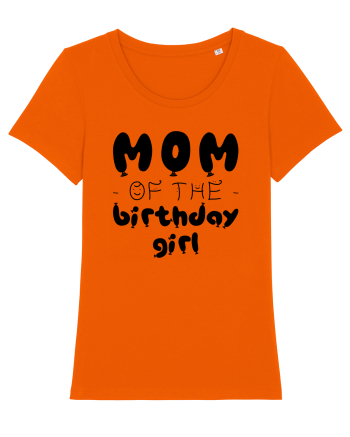 Mom of the birthday girl Bright Orange