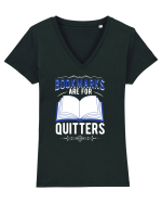 Bookmarks are for quitters Tricou mânecă scurtă guler V Damă Evoker