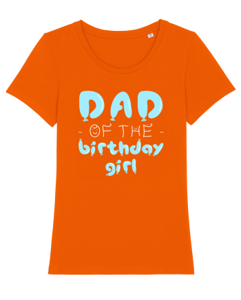 Mom of the birthday girl Blue Bright Orange