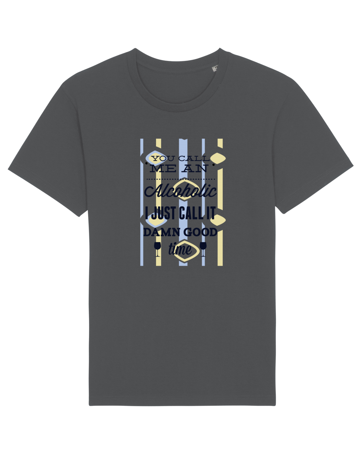 Tricou mânecă scurtă Unisex Rocker Anthracite
