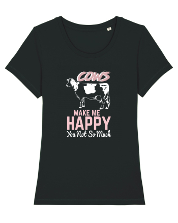 Cows make me happy Black