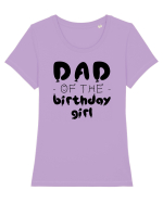 Dad of the birthday girl Tricou mânecă scurtă guler larg fitted Damă Expresser