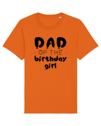 Dad of the birthday girl Bright Orange