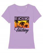 Beaching Cool Tropical Tricou mânecă scurtă guler larg fitted Damă Expresser