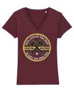 Devil Garage Bike Shop Tricou mânecă scurtă guler V Damă Evoker