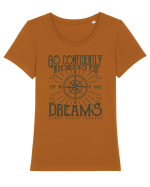 Direction of Your Dreams Tricou mânecă scurtă guler larg fitted Damă Expresser
