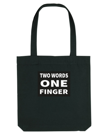 Two Words One Finger Black