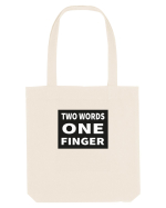 Two Words One Finger Sacoșă textilă