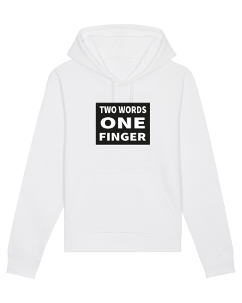 Two Words One Finger White