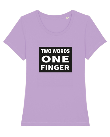 Two Words One Finger Lavender Dawn