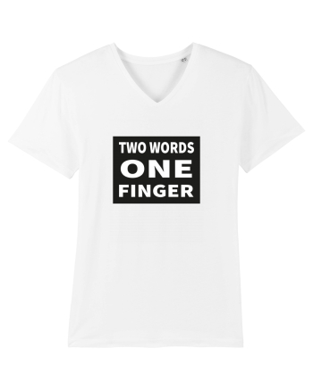 Two Words One Finger White