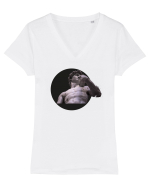 David Tricou mânecă scurtă guler V Damă Evoker