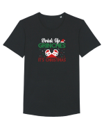 Drink Up Grinches Is Christmas Tricou mânecă scurtă guler larg Bărbat Skater